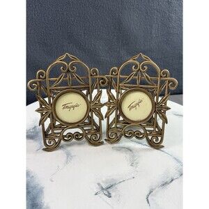 Vtg Terragrafics Art Nouveau Frames Metal Ornate Brass Color Rectangular 5.5x4.5